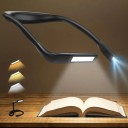 Nabíjecza LED lampa na krk ze svítilną Szerokie światło 3 kolory 3000 do 6000 K Płynne przyciemnianie 1800 mAh USB-C Czarna Do czytania i robótek 2