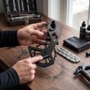 Nadrozměrné vodítko zadní přehazovačky 6800 s kladkami Keramická ložiska Karbonový vzhled Černé Pro Shimano 6800 6870 9000 a 9070 3