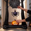 Nafukáló balon ijesztő fák pókhálóval Halloweeni dekoráció 105 x 60 cm Fóliás balon Fekete Pók és tök Lakásdekoráció 3