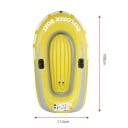 Nafukovací čln pre 2 osoby Explorer Boat Dva úchyty na pádla a dvojitý ventil 188 x 114 cm PVC 0,3 mm Nosnosť 90 kg Žltý Na jazero a rieku 3