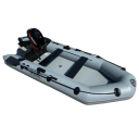 Nafukovací čln pre 3-4 osoby Solar Marine 280 x 128 cm Nosnosť 375 kg Trojvrstvové PVC 0,70 mm Šedý Na vodné športy na jazere aj mori 4