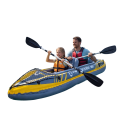 Nafukovací kajak pre 2 osoby 350 x 78 x 52 cm Nosnosť 180 kg Odolný PVC plášť Žlto-šedý s pádly a pumpou Na vodné výlety aj rybárčenie 4