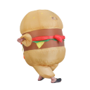 Nafukovací kostým hamburger pro dospělé Univerzální velikost 150–190 cm Voděodolný polyester Ventilátor na 4 AA baterie i USB Na karneval 2