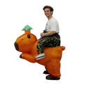 Nafukovací kostým kapybara Efekt jízdy na zvířeti Univerzální velikost 160–185 cm Polyester Oranžové provedení Na karneval a firemní akce 2