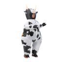 Nafukovací kostým kráva pro dospělé Sada s maskou rukavicemi a ponožkami Velikost 150–190 cm Ventilátor na 4 AA baterie Na cosplay show 2