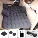 Nafukovací matrace do auta 130x70 cm s podporou 130x25x38 cm 2 vankúše cestovná matrace na zadné sedadlo pohodlné spanie taška 4