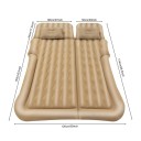 Nafukovací matrace do auta 174 x 126 cm se zvýšenými okraji pumpou a dvěma nafukovacími polštáři béžová vhodná do SUV na spaní v přírodě 2