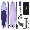 Nafukovací Paddleboard Sada 11' 335 x 81 x 15 cm Trojvrstvý PVC EVA Pad Nosnost 180 kg s Pumpou Pádlem a Ploutví Pro Začátečníky i Rodiny 1