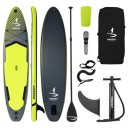 Nafukovací Paddleboard Sada 11' 335 x 81 x 15 cm Trojvrstvý PVC EVA Pad Nosnost 180 kg s Pumpou Pádlem a Ploutví Pro Začátečníky i Rodiny 3