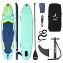Nafukovací Paddleboard Sada 11' 335 x 81 x 15 cm Trojvrstvý PVC EVA Pad Nosnost 180 kg s Pumpou Pádlem a Ploutví Pro Začátečníky i Rodiny 2
