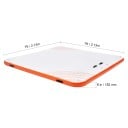 Nafukovací plovoucí molo na vodu 244 x 152 x 15 cm Protiskluzový plast PVC se žebříkem a pumpou Oranžovo-bílé Na plavání jógu i opalování 2