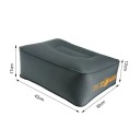 Nafukovací stolička do auta 17 x 42 x 30 x 12 cm Tmavě modrá PVC Kompaktní cestovní matrace Nafukovací podnožka pro pohodlné sezení 2