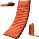 Nafukująca karimata z wbudowaną pompką 200 × 68 × 12,7 cm nylon TPU zintegrowanym poduszką do kempingu turystyki 3