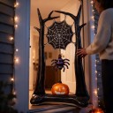 Nafukujący balon straszne drzewa z pajęczyną Dekoracja Halloween 105 x 60 cm Balon foliowy Czarny Pająk i dynia Dekoracja mieszkania 4