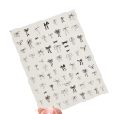 Nagelsticker mit Schleifen Schwarze und weiße 3D Nail Art Aufkleber Süße selbstklebende Dekorationen für Nägel DIY Zubehör zum Dekorieren 1