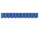 Náhradní Banner Pro Obchod Pruhovaný Design Vlnité Zakončení 250 x 20 cm Dekorativní Lemování Venkovní Markýza a Výloha Reklama 3