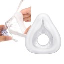 Náhradní silikonová maska kompatibilní s AirFit F20 velikost M s výškou 9,9 cm průhledná přes nos i ústa na masku CPAP pro dospělé 2