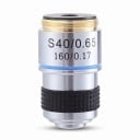 Náhradný achromatický objektív 40x so strieborným telom k biologickému mikroskopu s apertúrou 0,65 a konjugovanou vzdialenosťou 185 mm 1