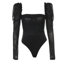 Naisten body, jossa syvä pääntie B716 5