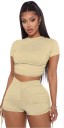 Naisten crop top ja shortsit B11216 3