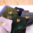 Naisten glittersukat sydämellä 1