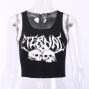 Naisten goottityylinen crop toppi, musta 1