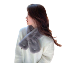 Naisten huivi 80–100 x 11,5 cm Yksivärinen huivi keinoturkista Pehmeä, lämmittävä, muodikas talvitarvike Tyylikäs, mukava 25