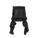 Naisten kaksiosainen setti paljastetuilla hartioilla ja pitkällä volangilla varustetulla hihalla yläosa ja shortsit juhliin ja iltatilaisuuksiin 3