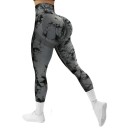 Naisten korkeavyötäröiset push-up-leggingsit, saumattomat joogahousut batiikkikuviolla, joustavat fitness-leggingsit treeniin ja vapaa-aikaan 5