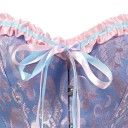 Naisten korsetti Violetti Edessä kiinnitys Rypytys ja nauha Koristeelliset yksityiskohdat Polyesteri Spandex Tyylikäs toppi, joka korostaa 4