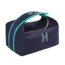 Naisten kosmetiikkakassi matkalaukun muodossa Raidallinen kahva nepparilla Vetoketju Vuori, jossa on sisätasku Kangas 9 x 12 x 22 cm 4