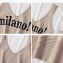 Naisten kuviollinen crop toppi A1081 3
