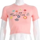 Naisten kuviollinen crop toppi A1222 4