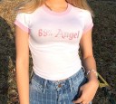 Naisten kuviollinen crop toppi A1222 2