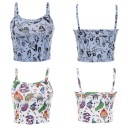 Naisten kuviollinen crop toppi A1261 2