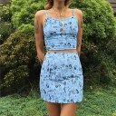 Naisten kuviollinen crop toppi A1261 4