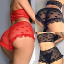 Naisten läpikuultava crop toppi ja shortsit A3073 1