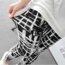 Naisten legginsit ruuduilla - Mustat 3