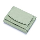 Naisten mini lompakko aidosta nahasta Käännettävä kompakti muoto läpällä Karkea pinta Ompeleet reunassa Koko 10 x 7 x 3 cm Taskuun 6