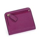 Naisten mini lompakko PU-nahasta Taitettava muoto vetoketjullisella taskulla etupuolella Karhea pinta Mitat 10,5 x 9 cm Käteen 4