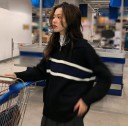 Naisten neulottu villapaita vetoketjulla 4
