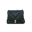 Naisten pieni crossbody-laukku V-muotoisella tikkaustekniikalla Pehmeästi vuorattu läppä Kultainen metallisolki PU-nahkaa 18 x 14 x 5 cm 3