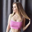Naisten pinkki crop toppi A1191 5