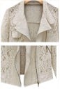 Naisten pitsibunda vinolla vetoketjulla ja leveillä kauluksilla Pitkät hihat Sivutaskut vetoketjulla Lyhyt vyötärömitta Polyesteri 11