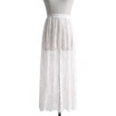 Naisten pitsinen verkkohame kukkakuviolla ja joustovyöllä pitkä läpinäkyvä mekkojen alle universaali koko 7
