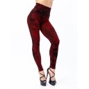 Naisten push-up-leggingsit farkkukuviolla, korkea vyötärö, farkkuefekti, muotoilevat leggingsit, mukavat elastiset housut vapaa-aikaan 2