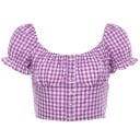 Naisten ruudullinen crop toppi A1049 2