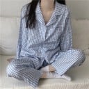 Naisten ruudullinen pyjama P2662 4
