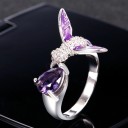 Naisten sormus kolibrilla D2262 2
