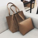Naisten suuri olkalaukku shopper Muovia samettipinnalla Pitkät kahvat solmulla Koristeellinen lenkki 38 x 15 x 28 cm 5